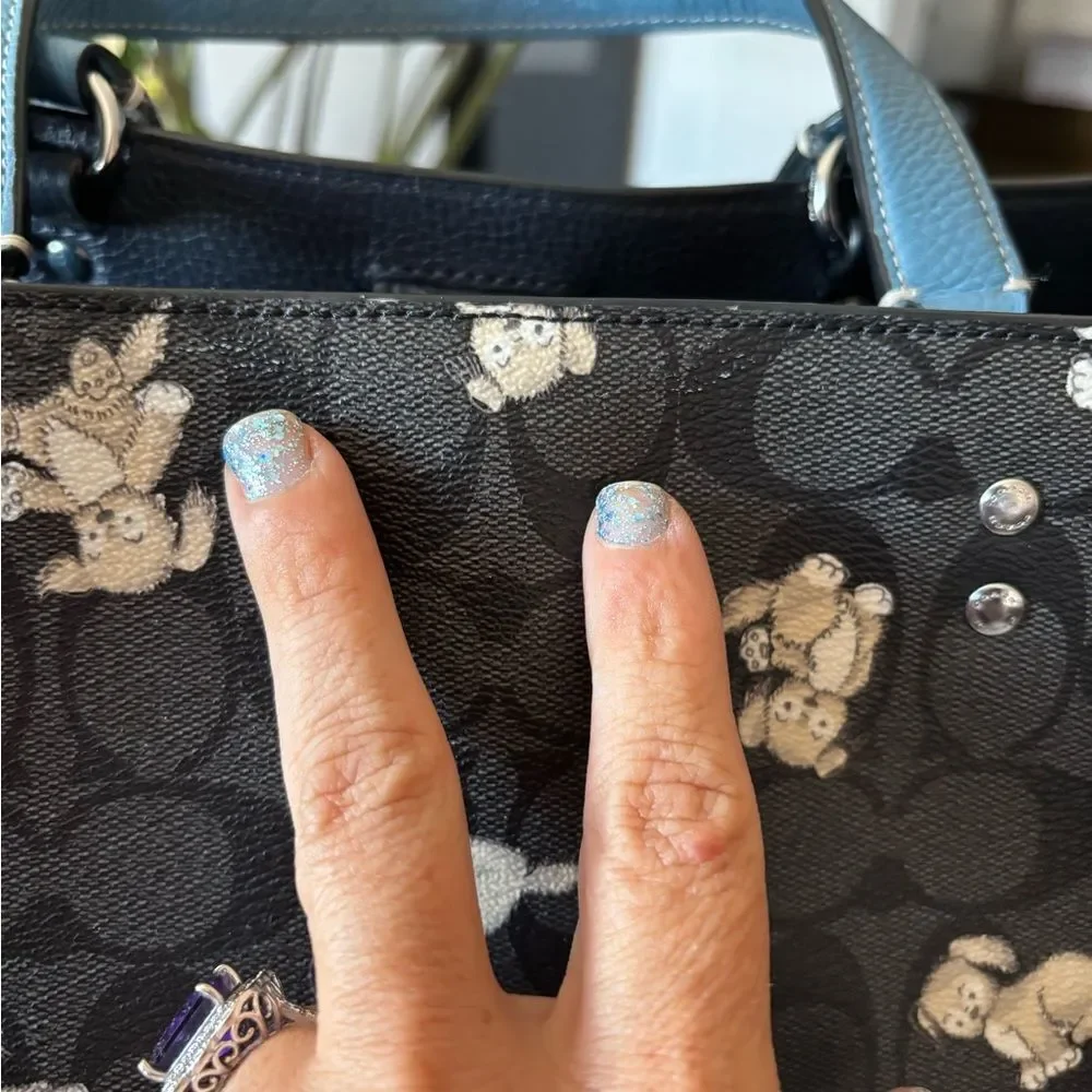 Coach Happy Dog Print, Dempsey X-Large Tote Bag - Picture 12 of 14